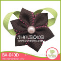 Green and dark chocolate girls boutique hair bows